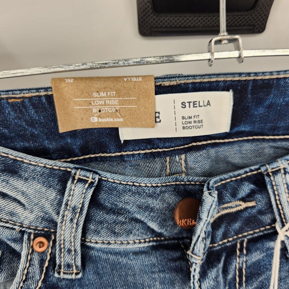BKE Stella Jeans Womens 26 x 33 1/2 Stretch Denim Bootcut Medium Wash - Picture 10 of 16